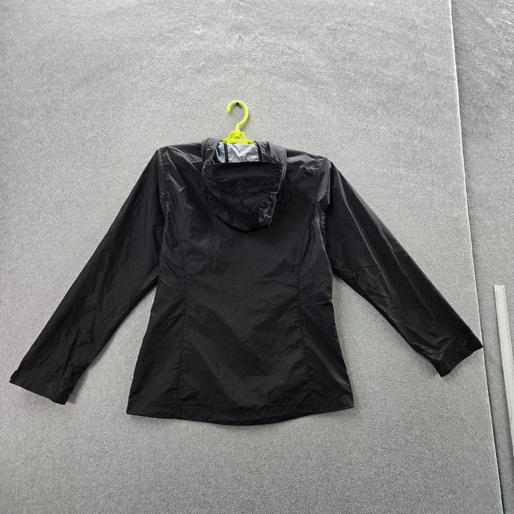 Columbia Men Jacket S Black Nylon Polyester Activewear Zipper Logo READ